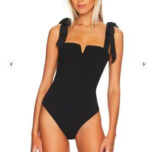 Free People Black Lola Bodysuit